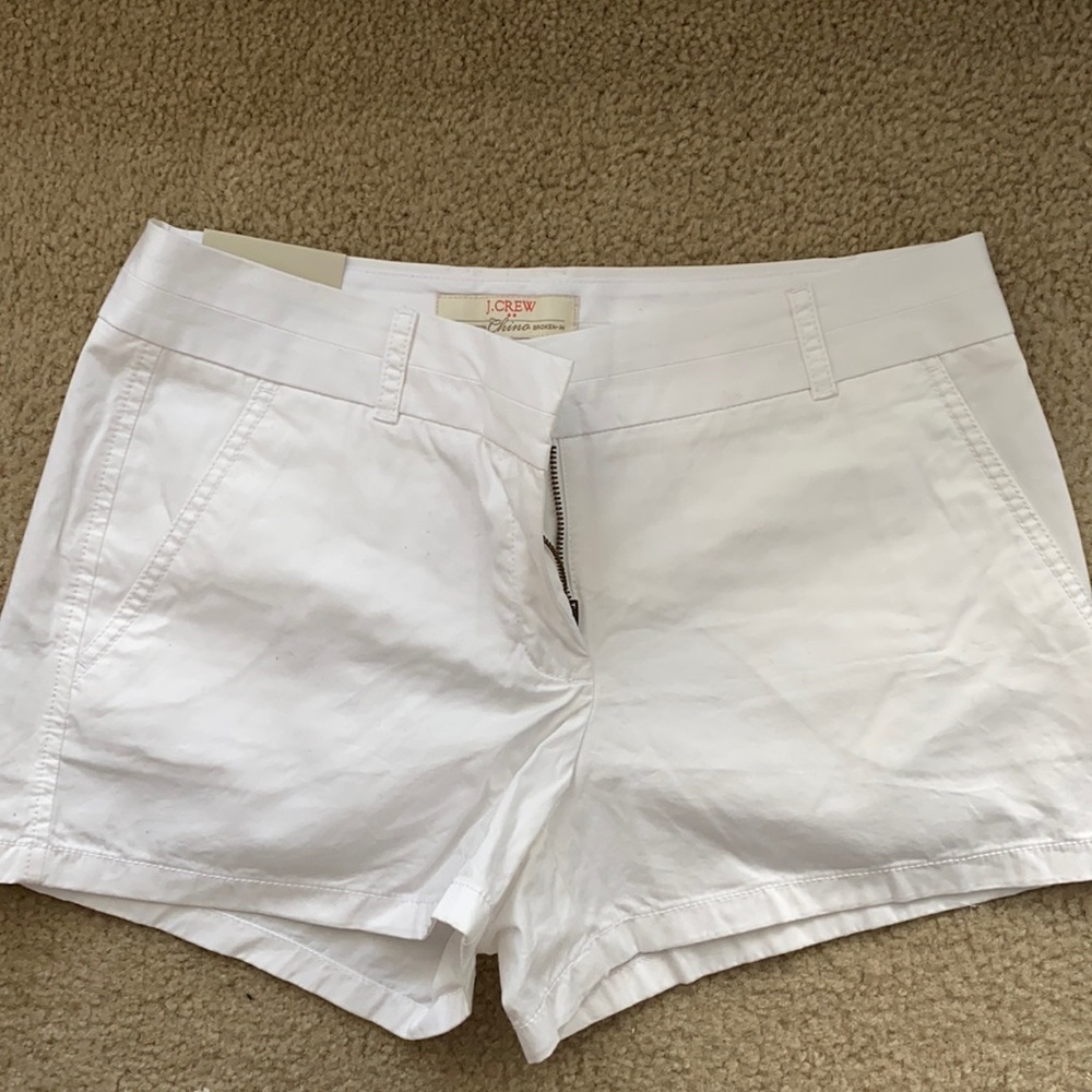 J Crew Chino White Shorts, never worn